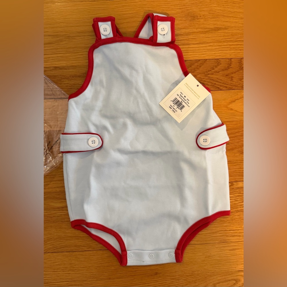 The Beaufort Bonnet Company Blue and Red Skipper Sunsuit